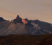 Torres del Paine - Los Cuernos Sonnenuntergang