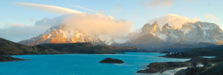 Chile Reisen - Cuernos del Paine bei Sonnenuntergang im Torres del Paine
